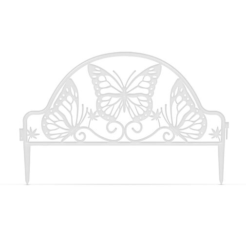 11464WH • Virágágyás szegély / kerítés - 48 x 31 cm - fehér