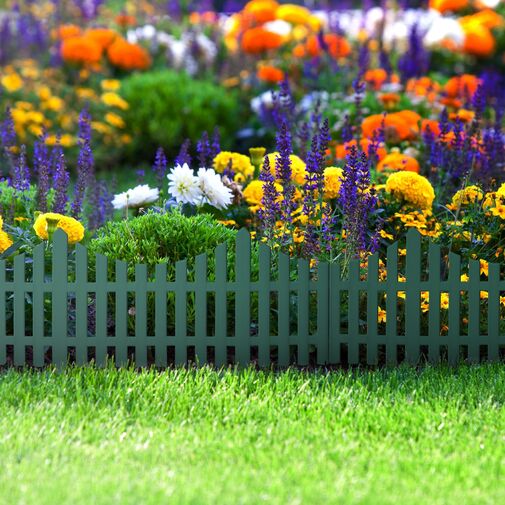 11468K • Virágágyás szegély / kerítés - 60 x 23 cm - zöld