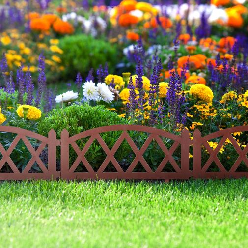 11474B • Virágágyás szegély / kerítés - 60 x 24 cm - Terrakotta