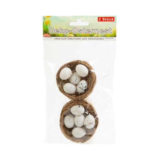57915 • Húsvéti dekoráció - klasszikus fészek - 5 tojással - 2 db / csomag