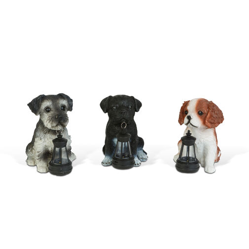 11430B • Szolár állatfigurák - 3 féle kutya - 1 x melegfehér LED - 14 cm