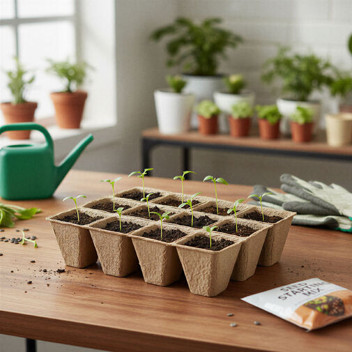 11988 • Cserepes palántanevelő tálca - 15,2 x 11,5 x 4,3 cm - 4 db / csomag