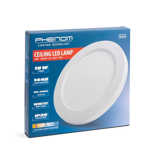 18707A • Mennyezeti LED Lámpa - 18W - 1440 lm - 110 - 240 V - IP20
