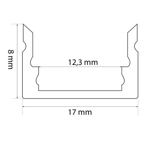 41010A2 • LED alumínium profil sín