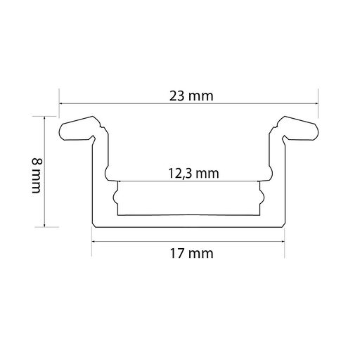 41011A2 • LED alumínium profil sín