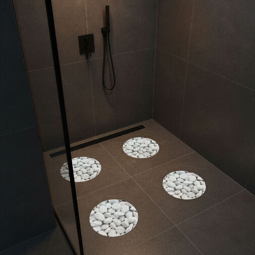 57396 • Öntapadós csúszásgátló - köves  - 19 cm - 4 db / csomag