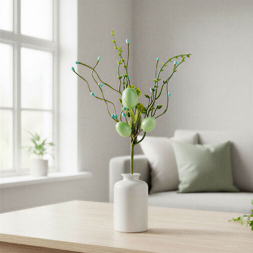 57926C • Húsvéti tojásfa ág - zöld - 28 x 16 cm