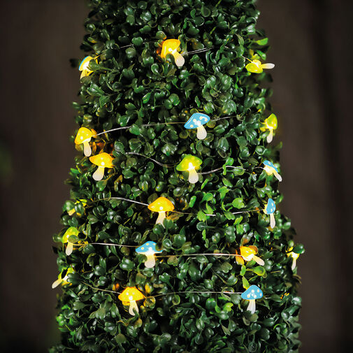 58220C • Szolár LED fényfüzér - gomba - 2,4 m - 25 LED - melegfehér