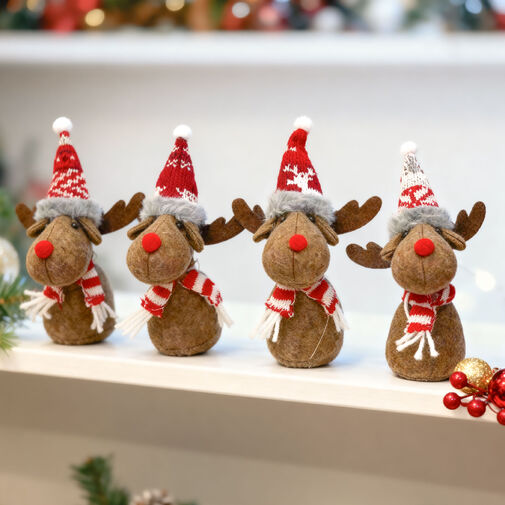 59501 • Karácsonyi manó - rénszarvas - 18 cm - 4 féle