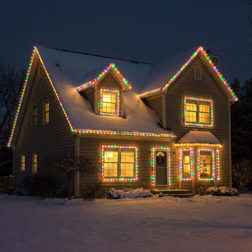 59769T • Fényfüzér - 30 m - színes - 600 LED - 220-240V - 6W - átlátszó kábel