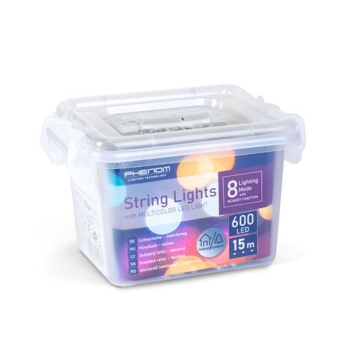59770 • Fényfüzér függöny - 15 m - 600 LED - 220-240V - 6W - átlátszó kábel