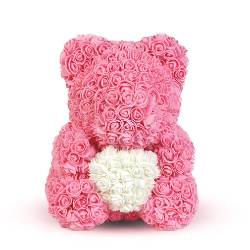 A0221-RF • Rózsamaci - rózsaszín - fehér - 40 cm