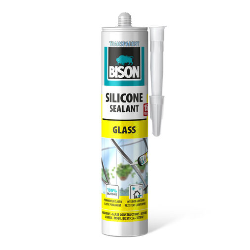 B13754 • Bison üvegező szilikon, átlátszó, 280ml