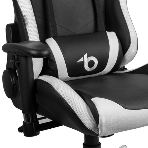 BMD1112 • RGB LED-es gamer szék párnával, karfával - 85 x 57 cm / 54 x 52 cm