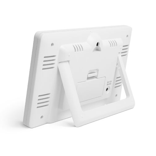 BW2070 • Digitális hőmérő és ébresztőóra - kültéri / beltéri - USB-s, elemes - fehér