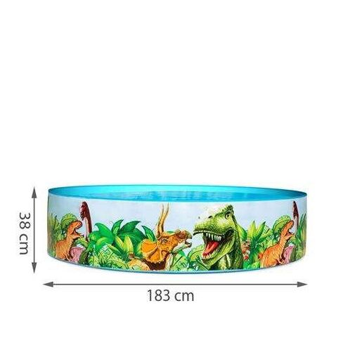 DA00541 • Merevfalú medence gyerekeknek - dínó mintával - 183 x 38 cm